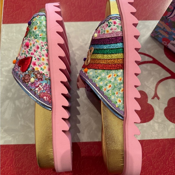 NIB Irregular Choice Peace ☮️ Heart ❤️ Sandals Size Women’s EU 37 (US 6) - Picture 6 of 12